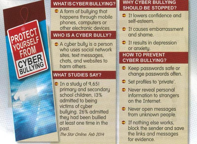 Pamphlet: Protect yourself from cyber bullying