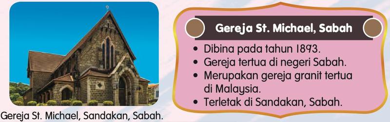 Gereja St. Michael, Sandakan, Sabah dibina daripada batu granit