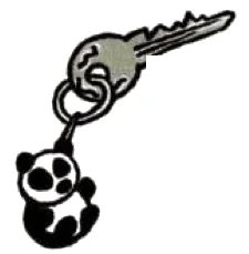 A key on a panda key ring