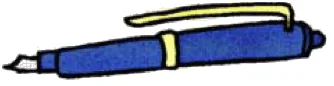 A blue fountain pen