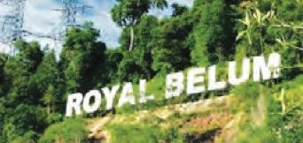 Tulisan Royal Belum pada lereng bukit berhutan