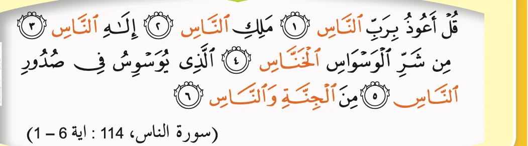 Surah al-Nas ayat 1 hingga 6