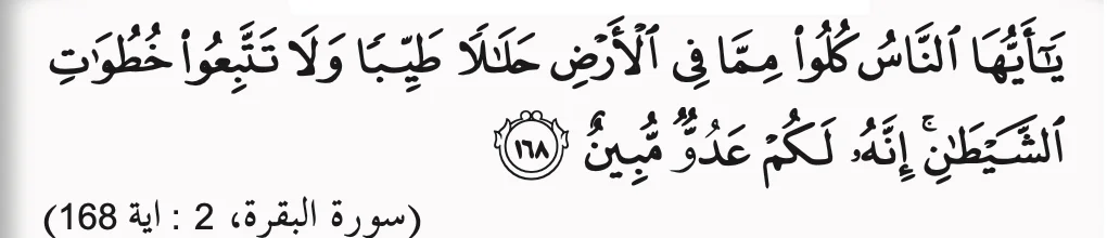 Surah al-Baqarah, ayat 168
