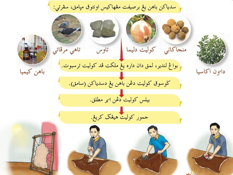 Bahan menyamak dan langkah menyucikan kulit haiwan, dalam tulisan Jawi