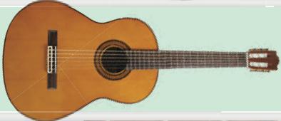 Gitar dengan tali lurus