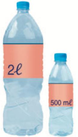 Botol air 2 liter dan 500 mililiter