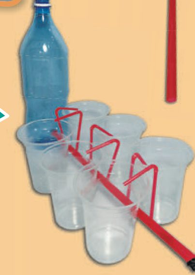 Model separa berfungsi: botol, straw dan cawan plastik