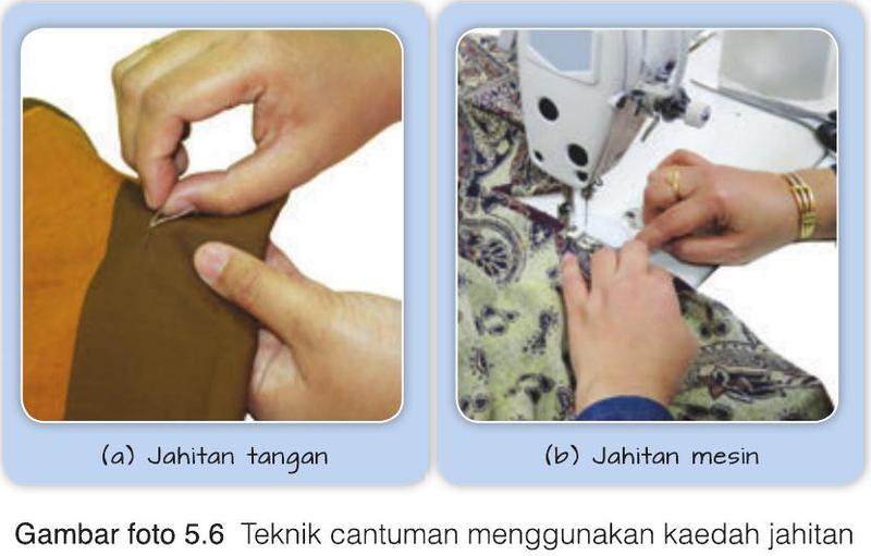 Jahitan tangan dan jahitan mesin