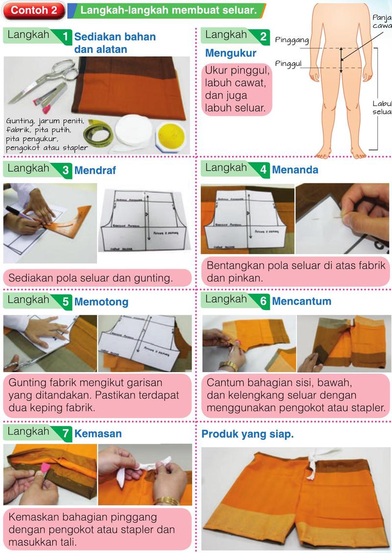 Langkah membuat seluar