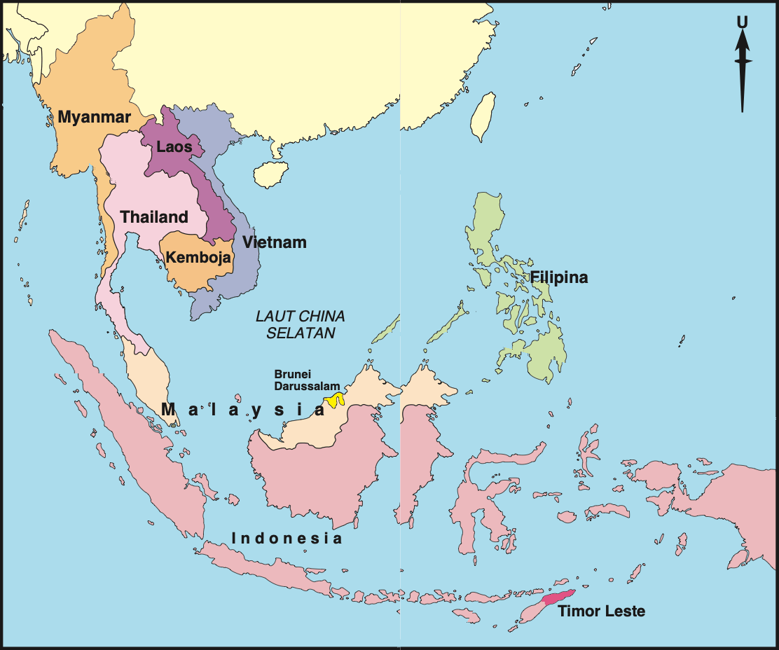 Peta negara-negara Asia Tenggara
