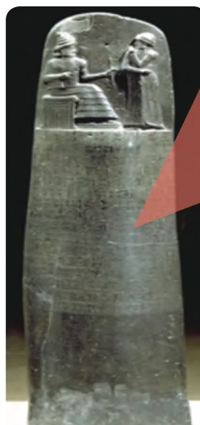 Batu bersurat Kod Undang-undang Hammurabi yang dipahat