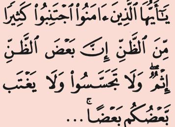 Surah al-Hujurat, 49: ayat 12