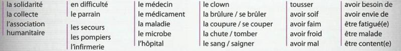 Ton dico: list of vocabulary of Module 6