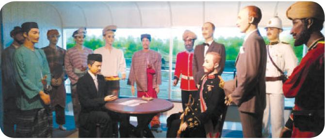 Diorama penandatanganan Perjanjian Pangkor 1874